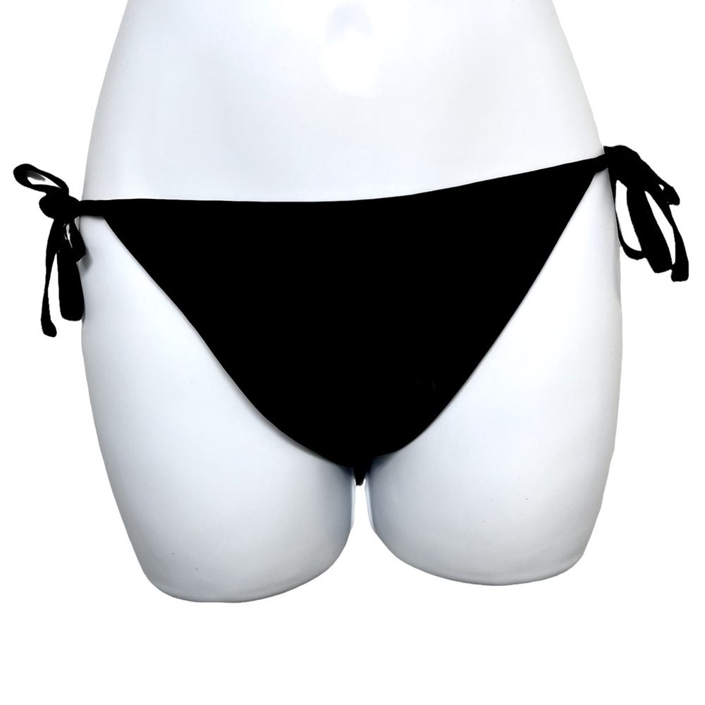 AERIE Tankini Swimsuit Bikini Bottom Ties Black Sz 4
